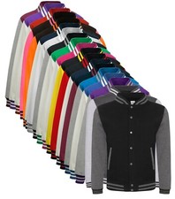 Unisex American Style Varsity Letterman University College Baseball Teddy Jacke