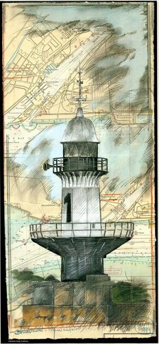 Kunstdruck leuchtturm - kunstdruck,