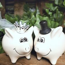 2 x Spardosen Brautpaar Sparschwein Sparen Dekoration Geldgeschenk Hochzeit