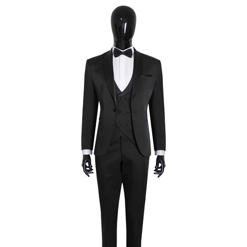 Slim fit satin smoking mit - fit,