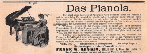 Das pianola piano frank - pianola,