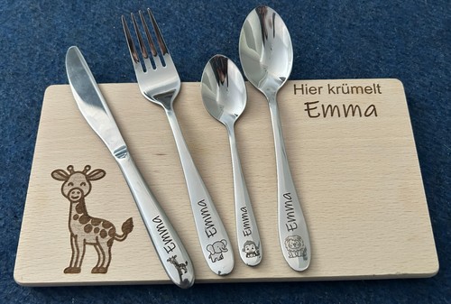 Kinderbesteck mit gravur - gravur, /