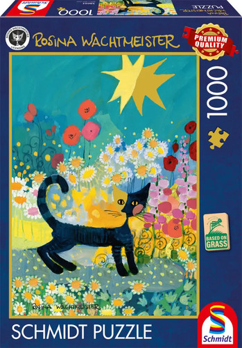 Katze blütenmeer puzzles - katze,