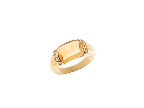 Ring 18kt gelbgold diamanten - 18kt,