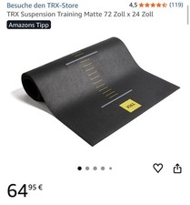 TRX Original Trainingsmatte Schwarz Rutschfest