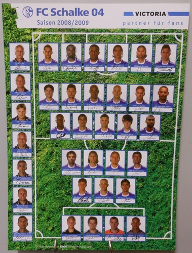 Schalke maxi autogrammkarte - schalke,