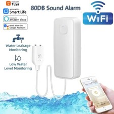 WiFi Wassermelder Sensor + Sound 80 dB Wassersensor IoBroker Batterie Tuya WLAN