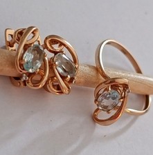 Ohrringe mit Ring RotGold 14k