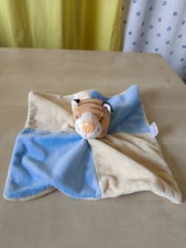 bb Klostermann Tiger Kuscheltuch Schnuffeltuch Schmusetuch Rassel Blau Beige 