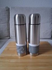 2 Edelstahl-Thermosflaschen