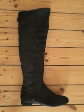 Emporio ARMANI Stiefel, schwarz, Rauhleder, flach, Gr 39,5