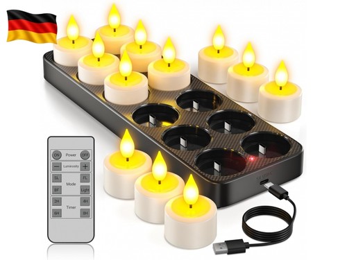 Aufladbare teelichter mit - teelichter,