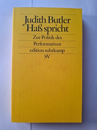 Judith butler haß spricht - haß, |