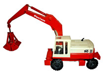 Gescha Metallmodell Radbagger mit Greifer 2896 Poclain 90 1:50 Excavator