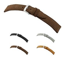 RIOS1931 Uhrenarmband Velourleder "Tompson", 18-20 mm, 4 Farben, neu!