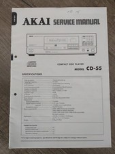 AKAI CD55 SEVICE MANUAL+SCHEMATIC DIAGRAMS ❌ ORIGINAL ❌