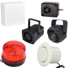 Alarmsirene Signalleuchte BLANKO Piezo Microsirene Einbau Sirene Horn Blitzlicht