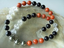 Edle Edelstein Kette m.10 mm