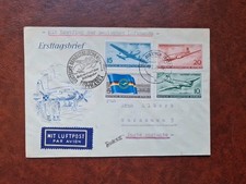 Luftpost Erstflug Deutsche Lufthansa Auerbach Vogtl. Warschau 4.2.1956