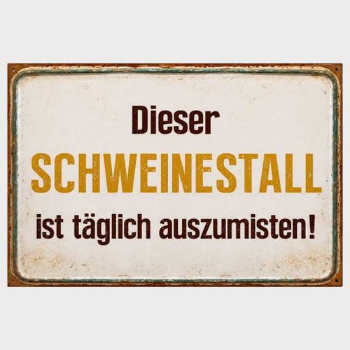 Blechschild dieser - blechschild,