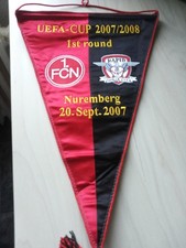 Wimpel 1.FC Nürnberg -Rapid Bukarest  gestickt UEFA Cup 2007/08 30x47cm