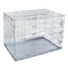 Hundetransportbox Hundekäfig Transportbox Gitterbox 90x60cm Drahtkäfig Welpen
