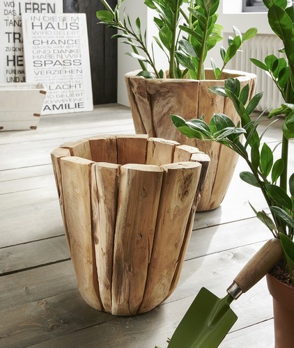 Deko holztopf übertopf 30cm - Übertopf,