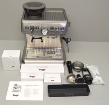 SAGE the Barista Express Siebträger-Espressomaschine Kaffeevollautomat Silber