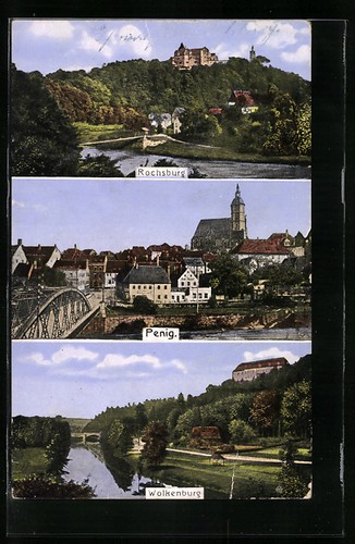 Ansichtskarte rochsburg - ansichtskarte,