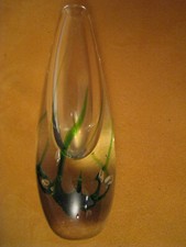 Kosta Boda  Design Vase Vicke Lindstrand Seeweed 60er Jahre nummeriert signiert