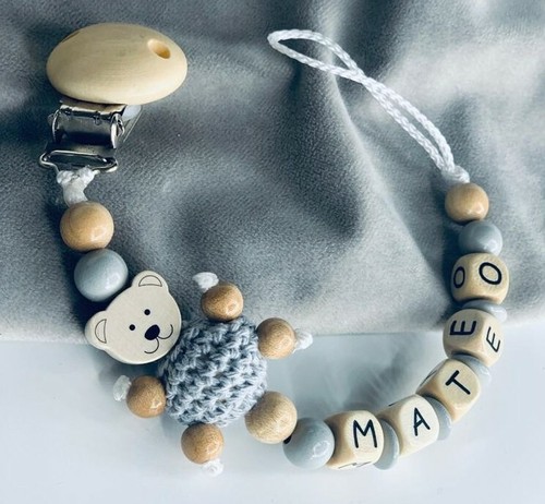 Schnullerkette mit namen - mit, ★