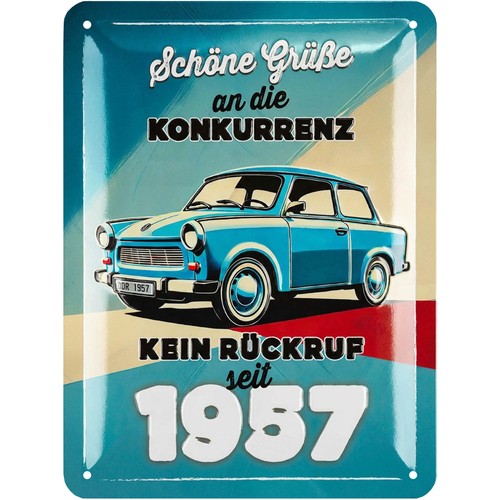Blechschild trabant ddr - blechschild, trabant,