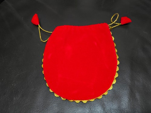 Vintage roter samtbeutel - roter,