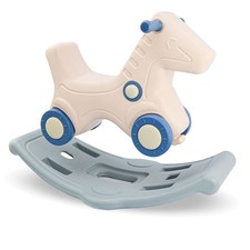 2-in-1 Schaukelpferd und Rutscher für Kinder ab 1 Jahr Baby Schaukeltier