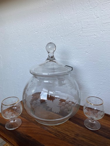 Vintage bowle set mit - vintage, bowle-set