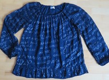 LIBERTY Bluse Tunika Gr. M oder 38 Blau-Silber Neu ohne Etikett