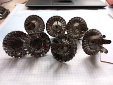 7 alte Adventskranzkerzenhalter mit Dorn