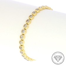 Wert 15.800,- Tennis Brillant Damen Armband 4,62 Carat 750 / 18 Kt Gold xxyy