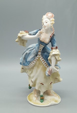 Hutschenreuther Kunstabteilung Figur Frau im Rokokokostüm 16,5 cm Karl Tutter