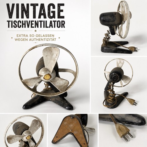 Vintage tischventilator alt - vintage,