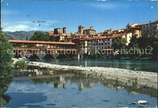 Bassano del Grappa Storico Ponte degli Alpini e Monte Grappa