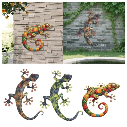 Metall-Gecko-Wanddekoration