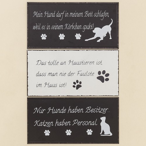 Schild mit spruch haustier - schild,