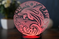 LED-Delfin-Tischlampe