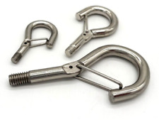 Schraubhaken Hakenschraube Aushängesicherung Wandhaken Stahl vernickelt M4,M5,M6