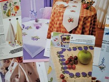 Stickvorlagen Konvolut Kreuzstich Früchte  Muster Äpfel Birnen  -ca 17 Muster