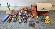 Playmobil Westernkutsche, Planwagen Mit Überfall 5248 - Gebraucht Sehr Gut