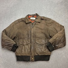 Leder Fliegerjacke Erwachsene klein braun Flieger Militär USA Bomber Flight Herren