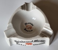 alter Werbe Aschenbecher , Mampe Berlin , Weinbrand / Liköre , um 1935