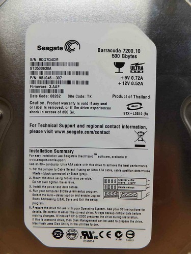 St3500630a 9qg pn - sn:,